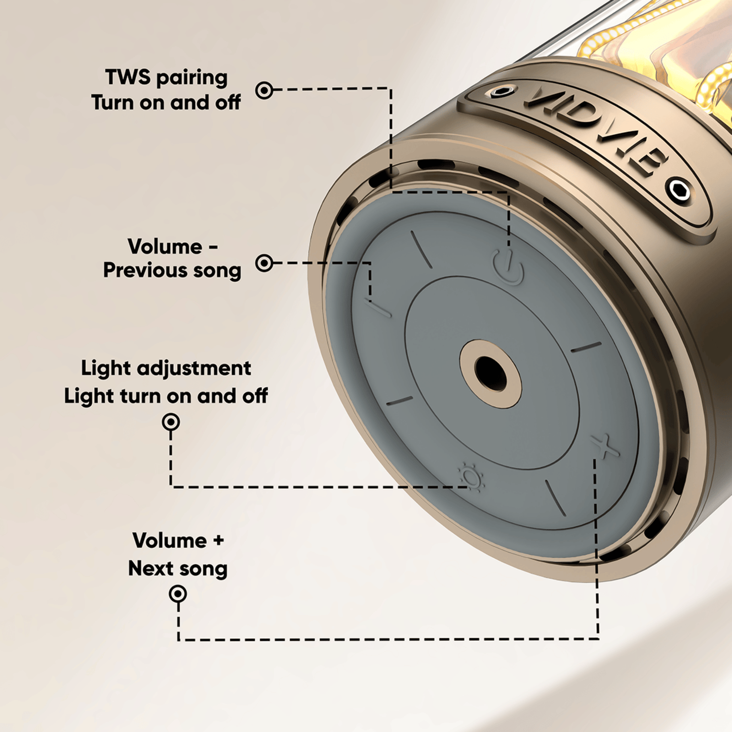 Outdoor Portable Night Lights Wireless Speaker