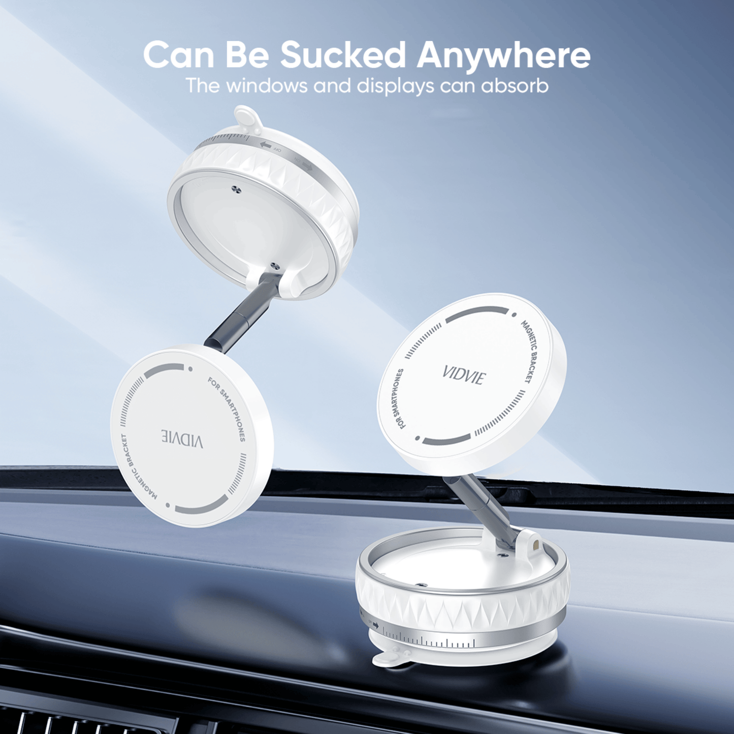 Suction Cup Type Magnetic Folding Car Holder