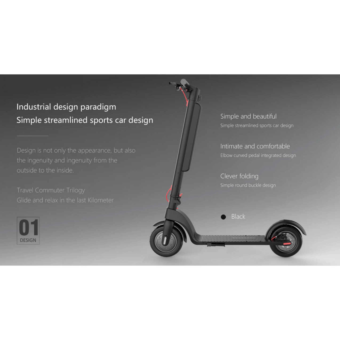 ESC02 Urban 350W Electric Scooter – 32km/h, 45km Range, 10” Tires, Lightweight Design