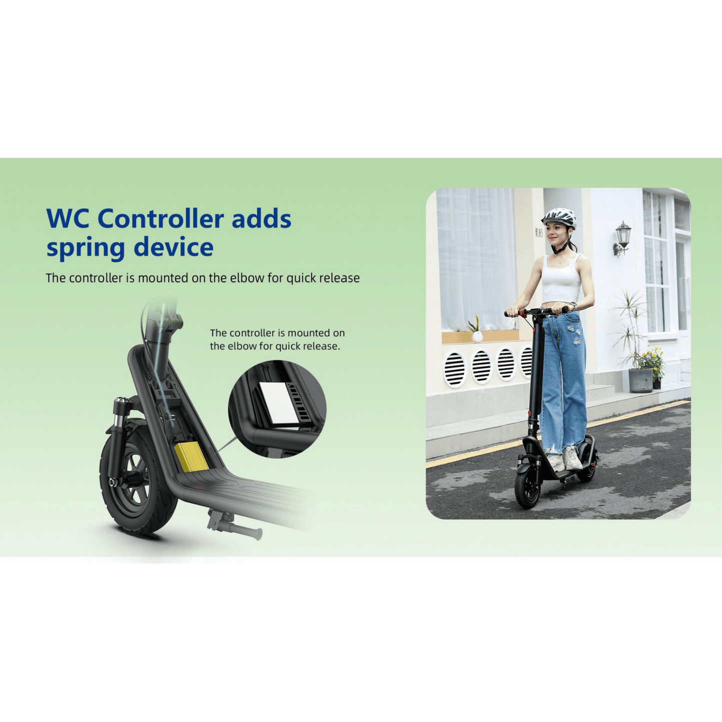 ESC03 Pro 450W Electric Scooter – 35km/h, 50km Range, 10” Tires, Dual Suspension