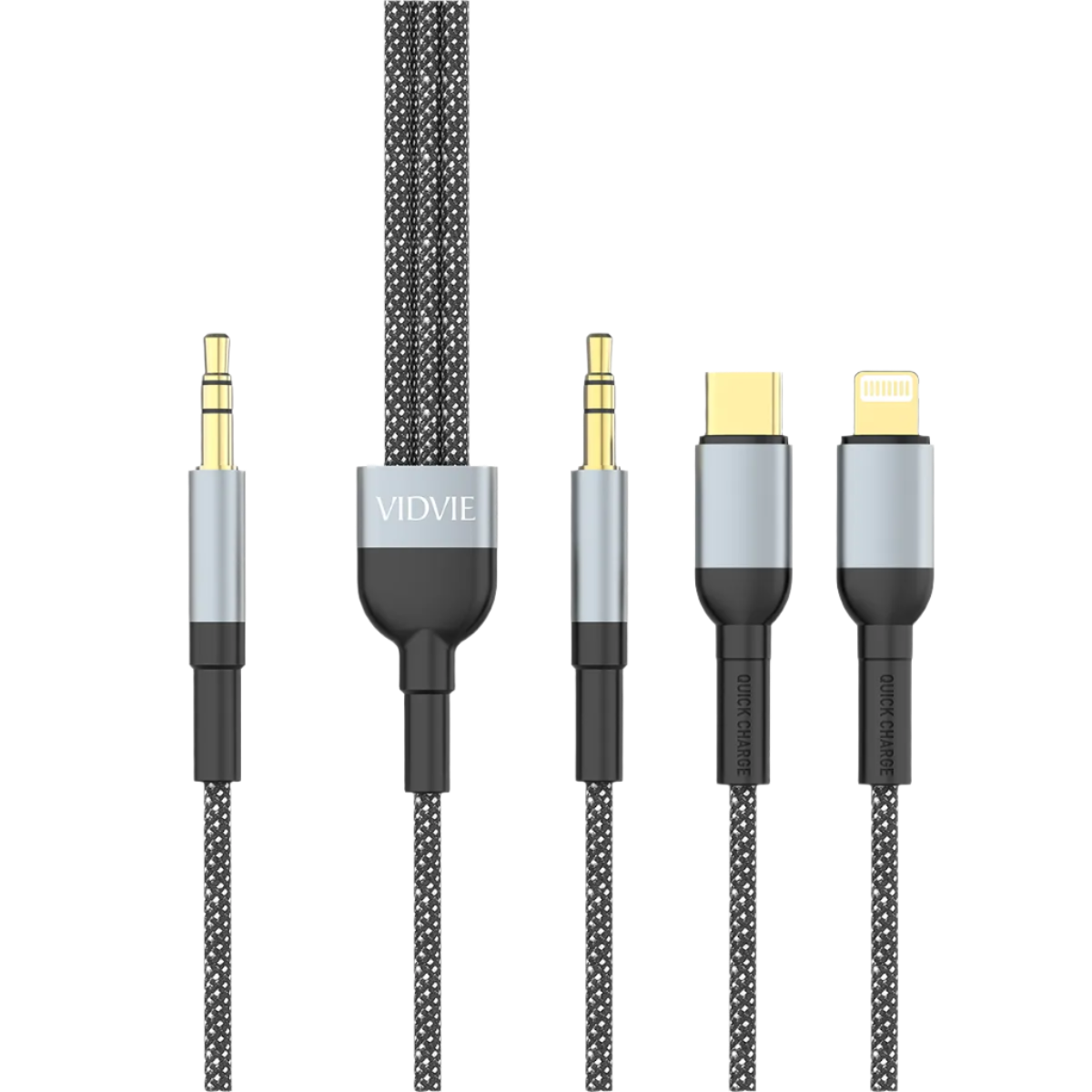 3 IN 1 Braided Wire Aux Cable