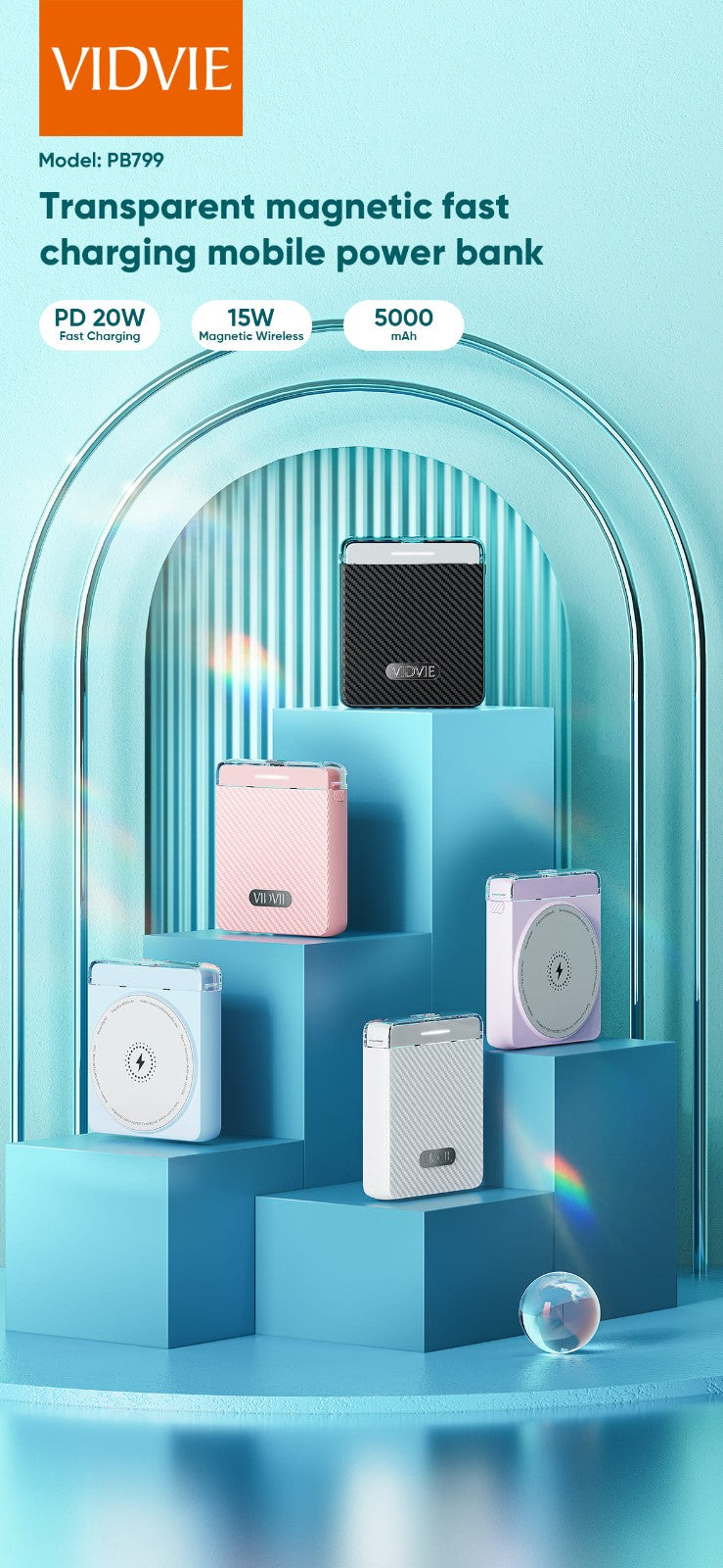 10,000mAh Magnetic Wireless Powerbank