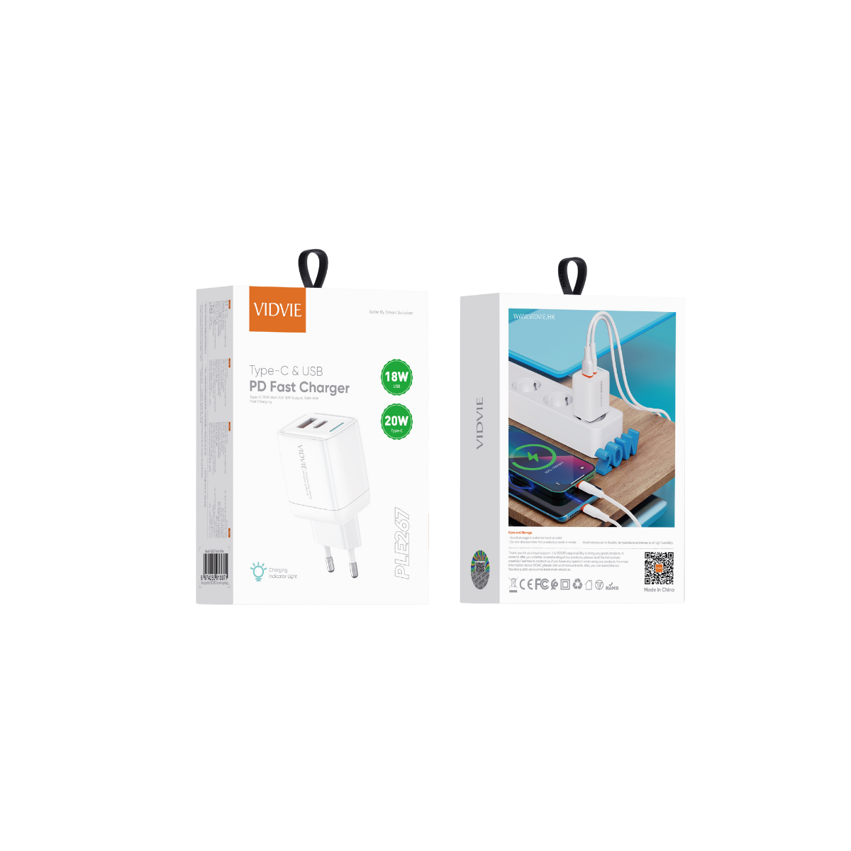 20W Type-C & 18W USB PD Fast Charger